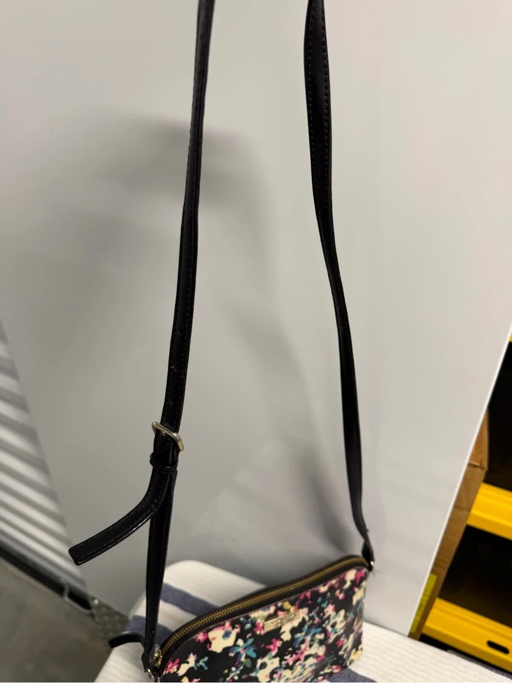 Kate Spade New York Floral Crossbody Bag Black Multi Satchel Purse